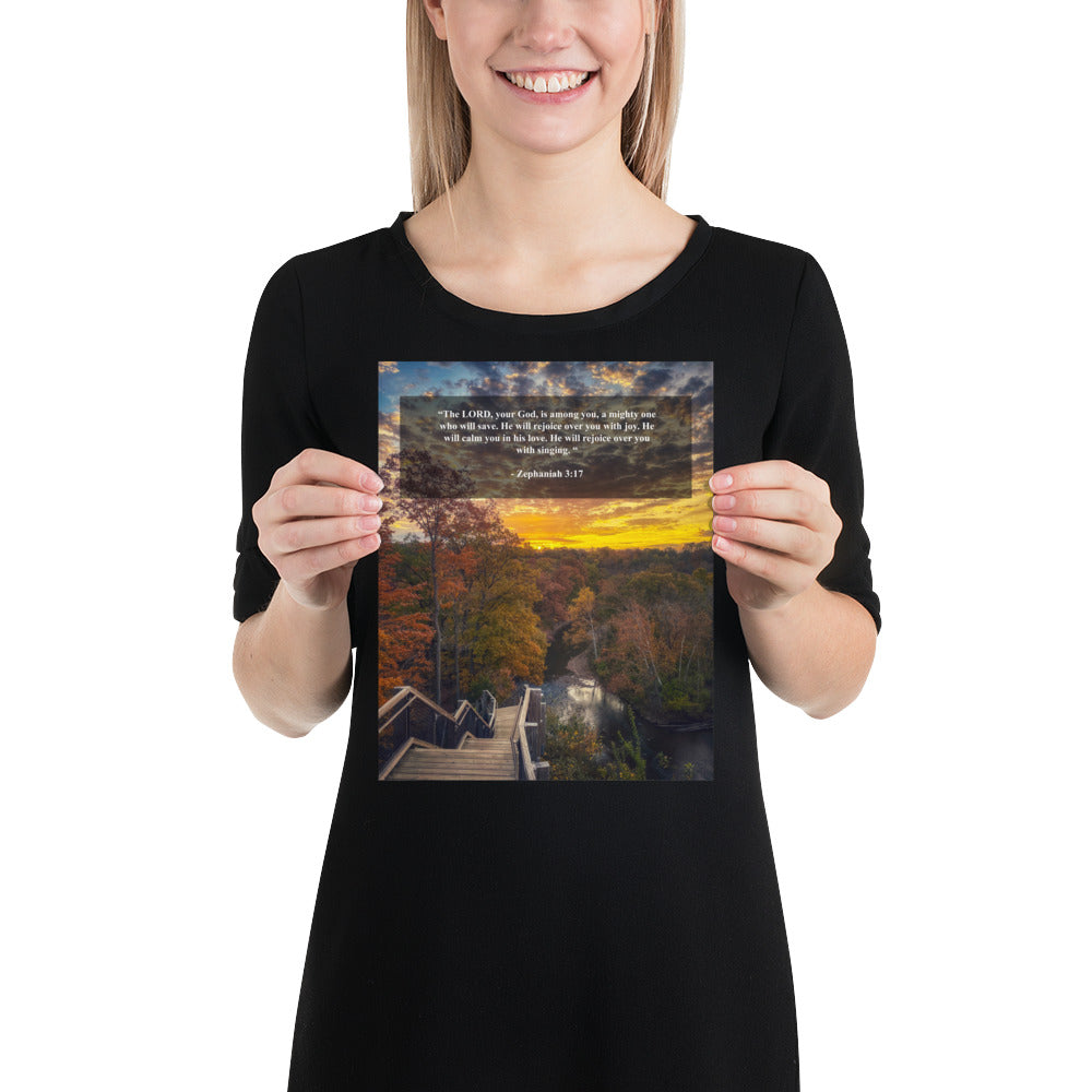 God Sings Over You Verse Photo Print Scripture Wall Art Image Zephaniah 3:17