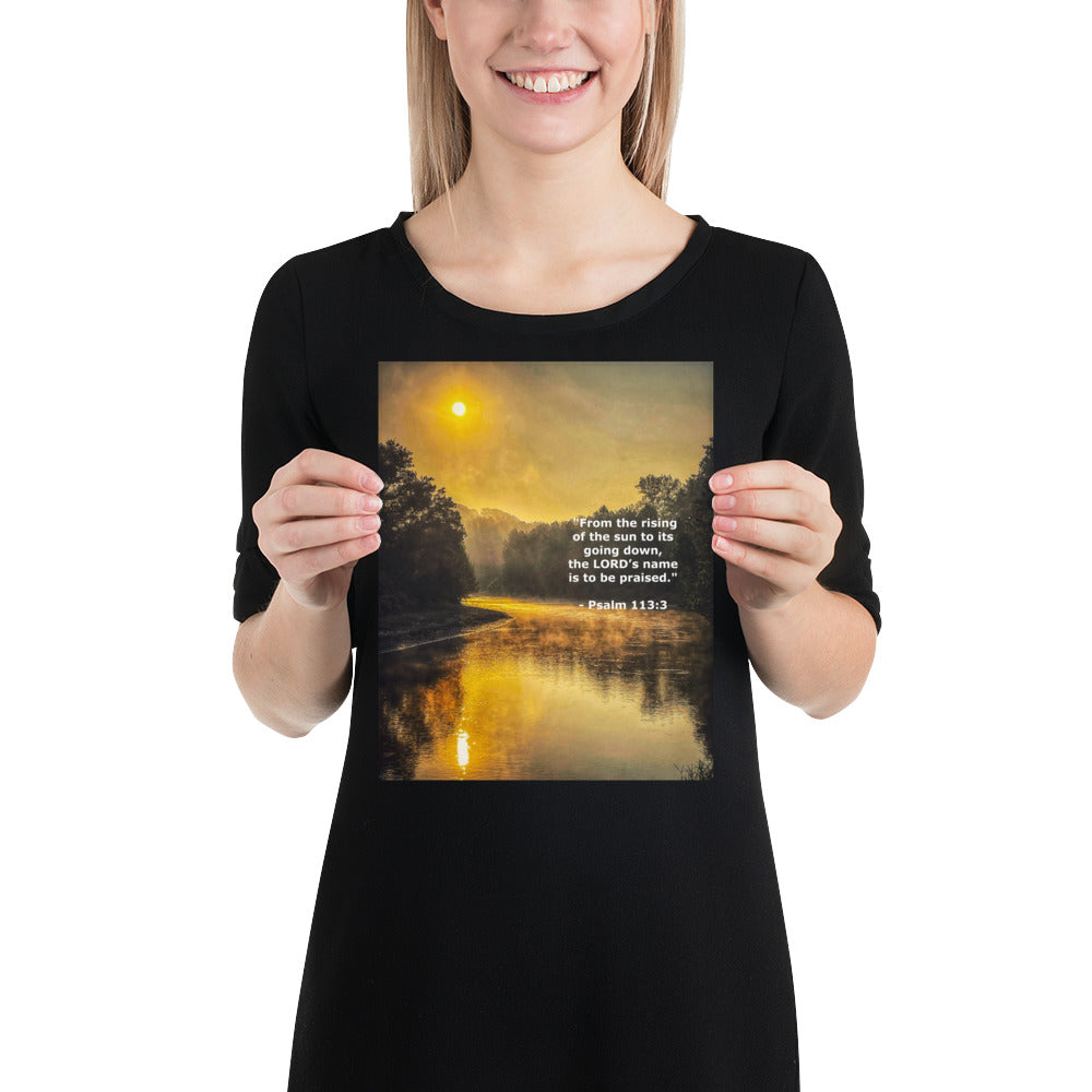 God Morning Photo Print Sun Bible Verse Psalm Wall Art Scripture Image