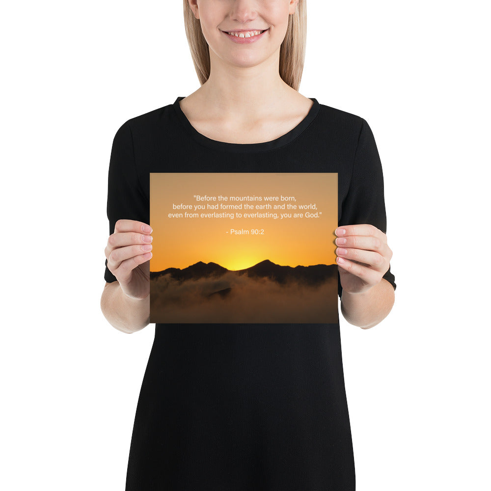 Mountain Photo Print God Bible Verse Psalm Wall Art Scripture Image