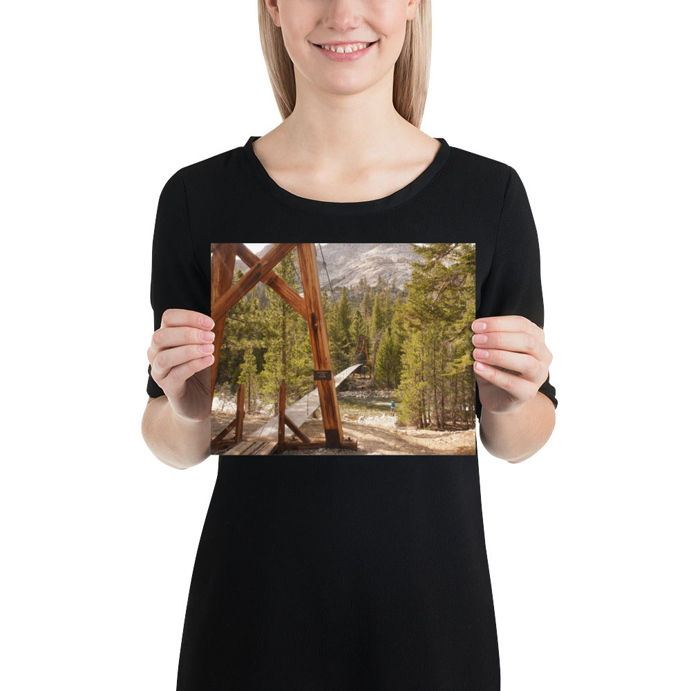 John Muir Trail Woods Creek Suspension Bridge Photo Print Sequoia-Kings Canyon National Parks