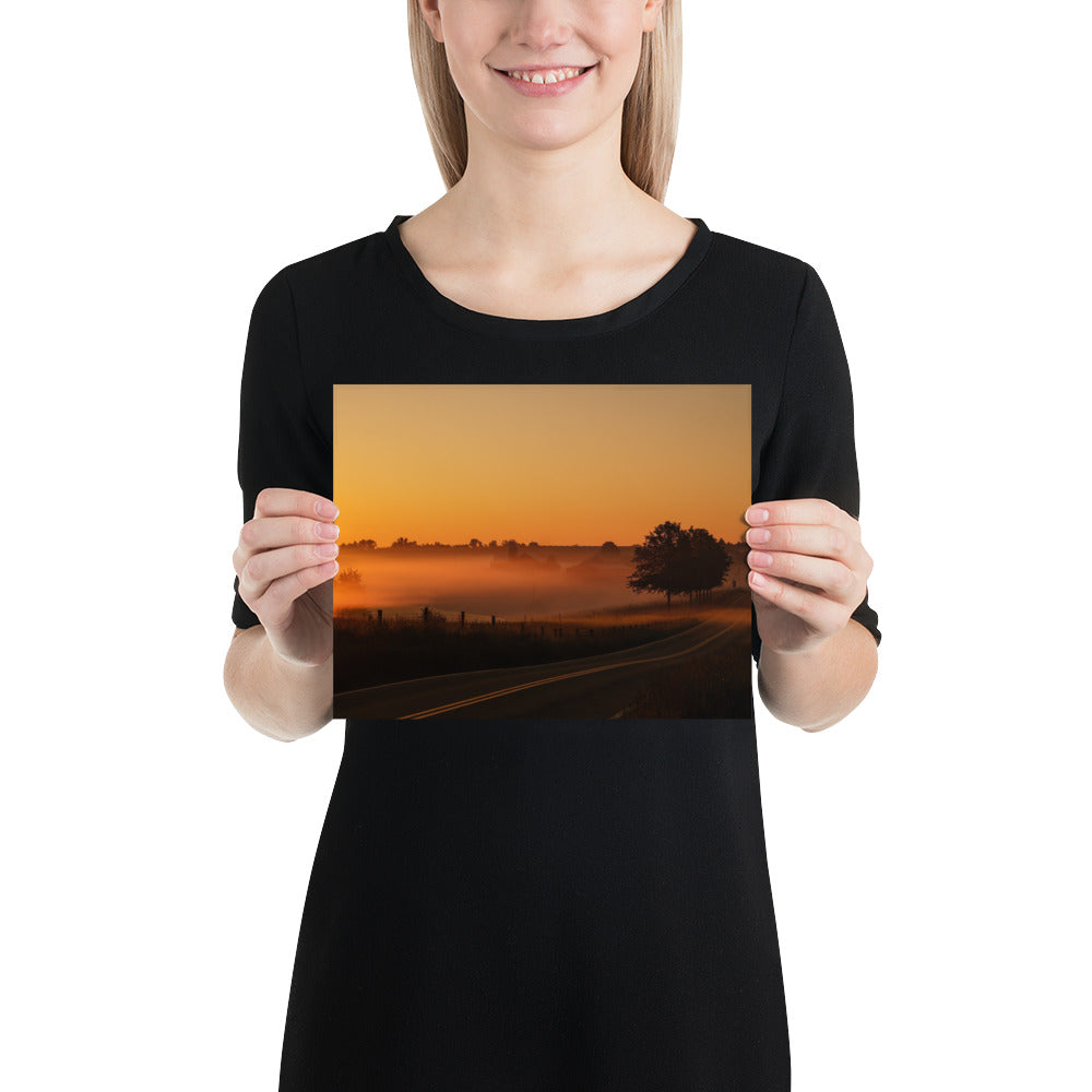Amish Country Road Photo at Sunrise by Ohio Field Image