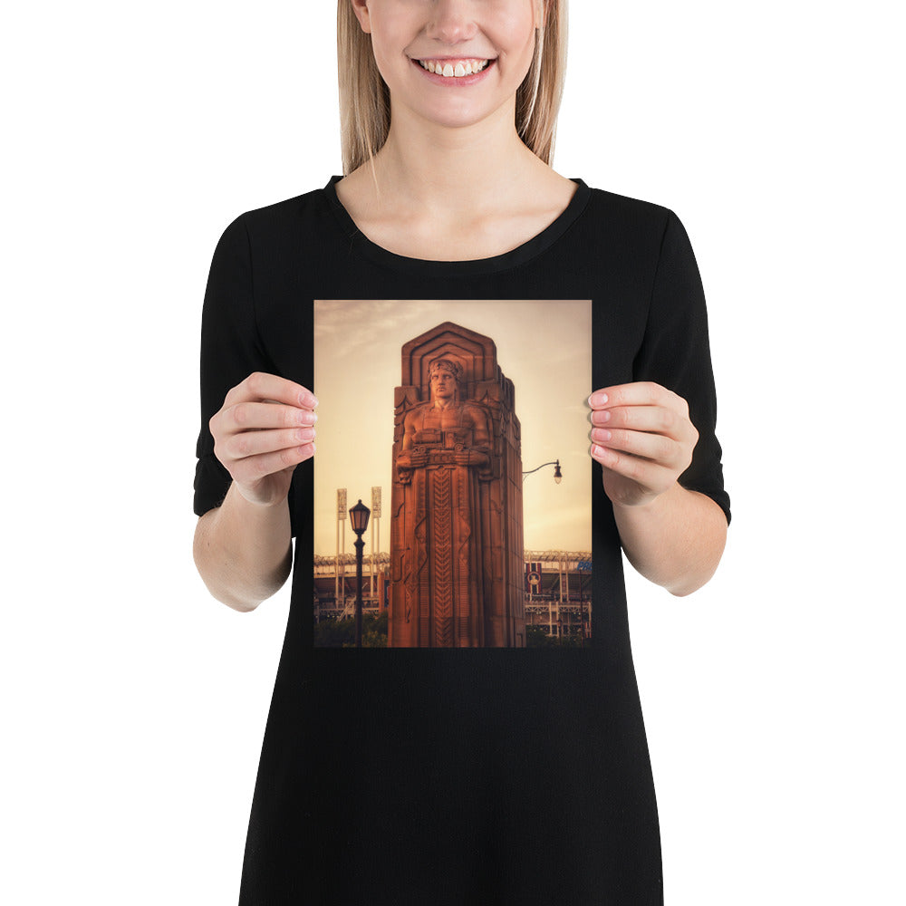 Cleveland Guardians Statue Photo Progressive Field Baseball Image Bridge