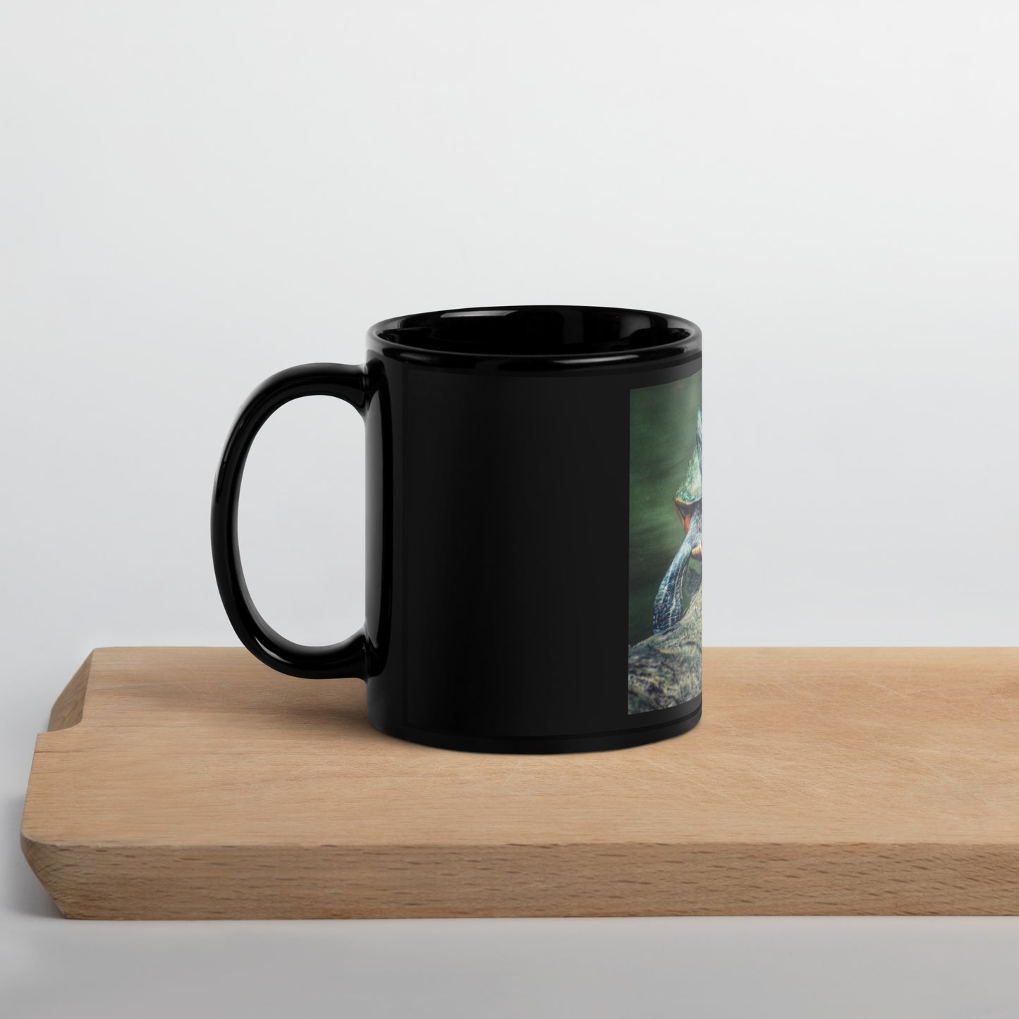 Turtle Glossy Black Mug