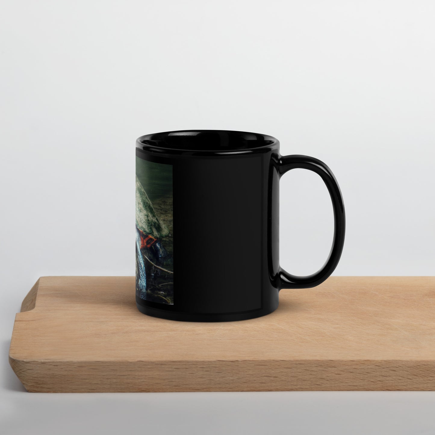 Turtle Glossy Black Mug