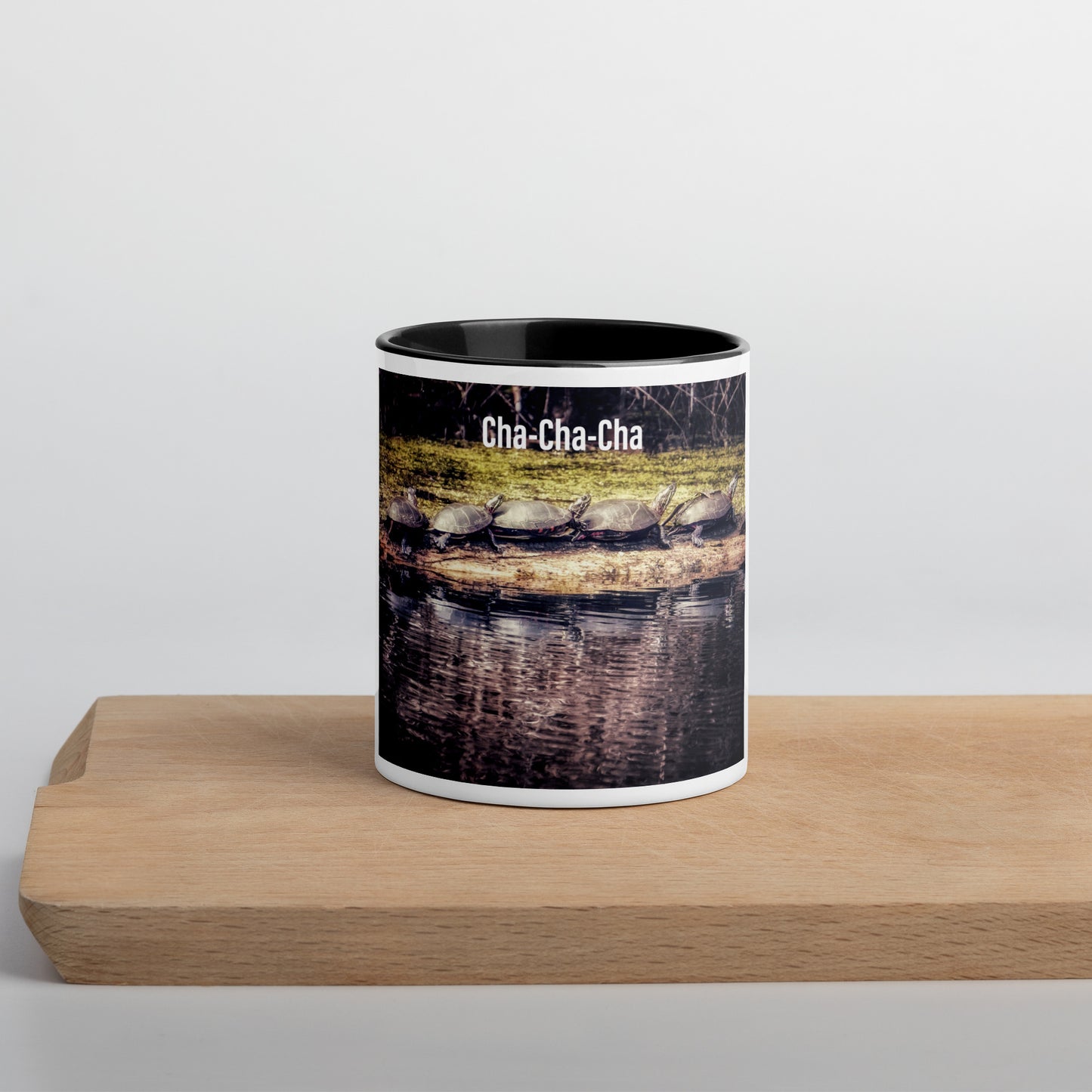 Funny 5 Turtle Cha-Cha-Cha Mug (with Color Inside)