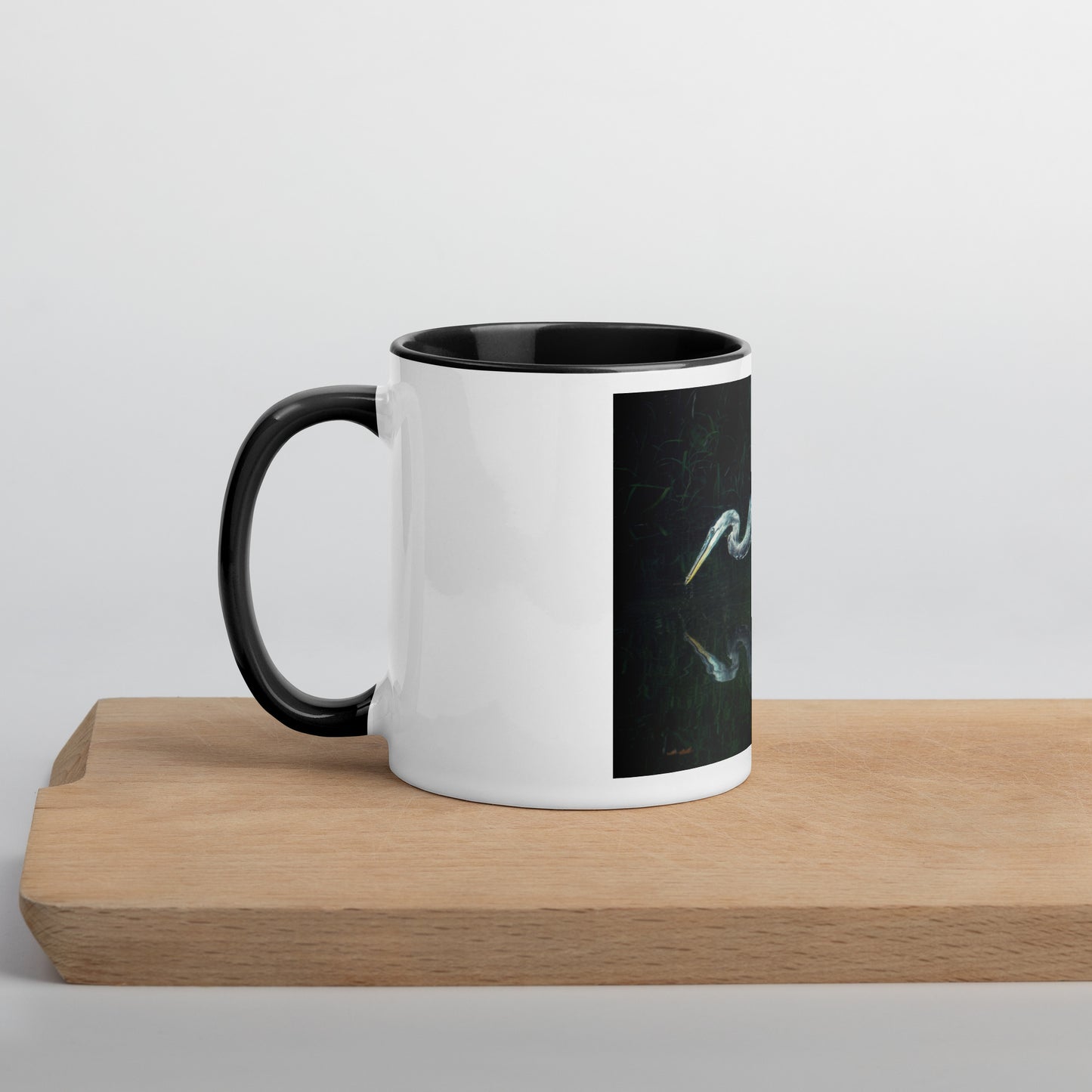 Heron Reflection Mug (with Color Inside)