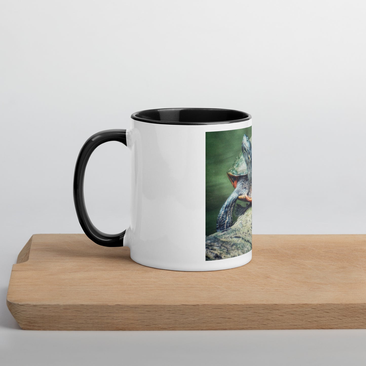 Turtle on a Log Mug (with Color Inside)
