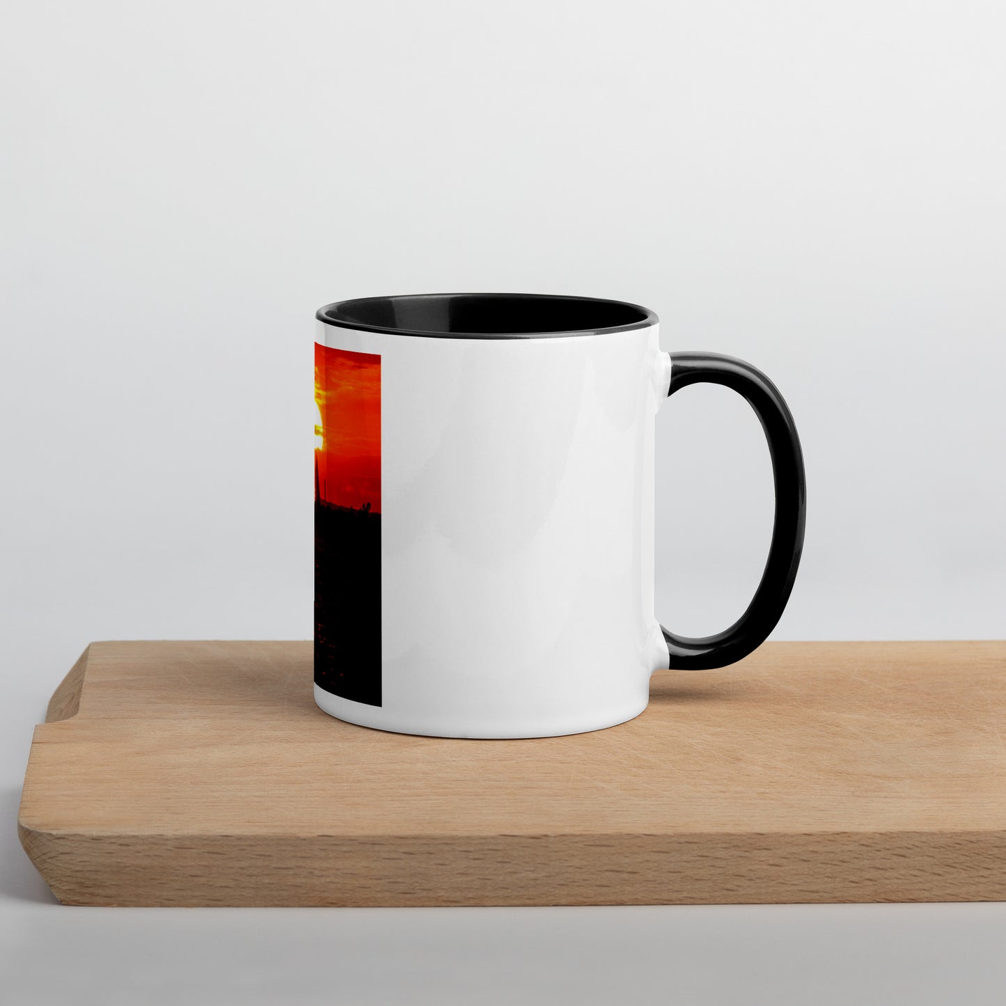 Deep Orange Lake Erie Sunset Mug (with Color Inside)