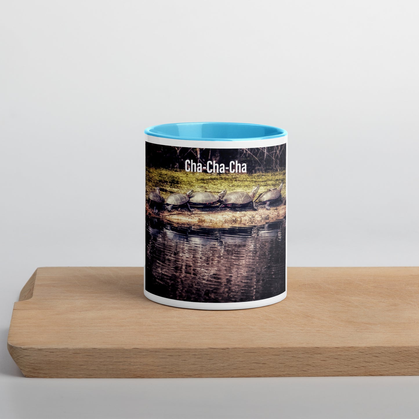 Funny 5 Turtle Cha-Cha-Cha Mug (with Color Inside)