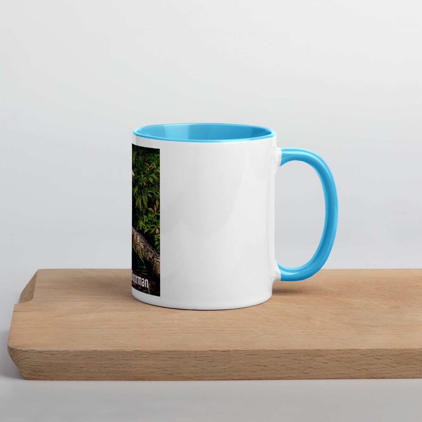 Funny Blue Heron Mug (with Color Inside)