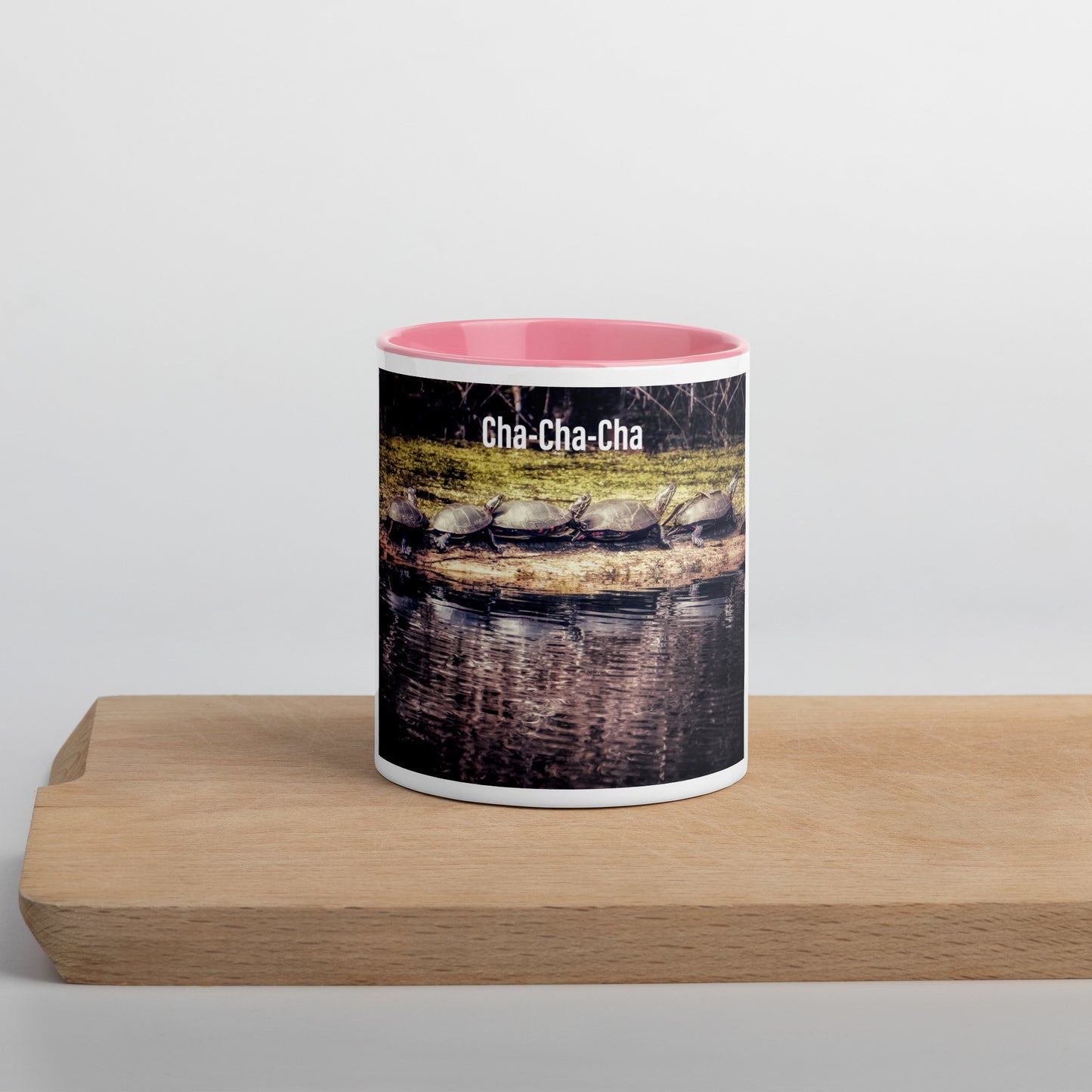 Funny 5 Turtle Cha-Cha-Cha Mug (with Color Inside)