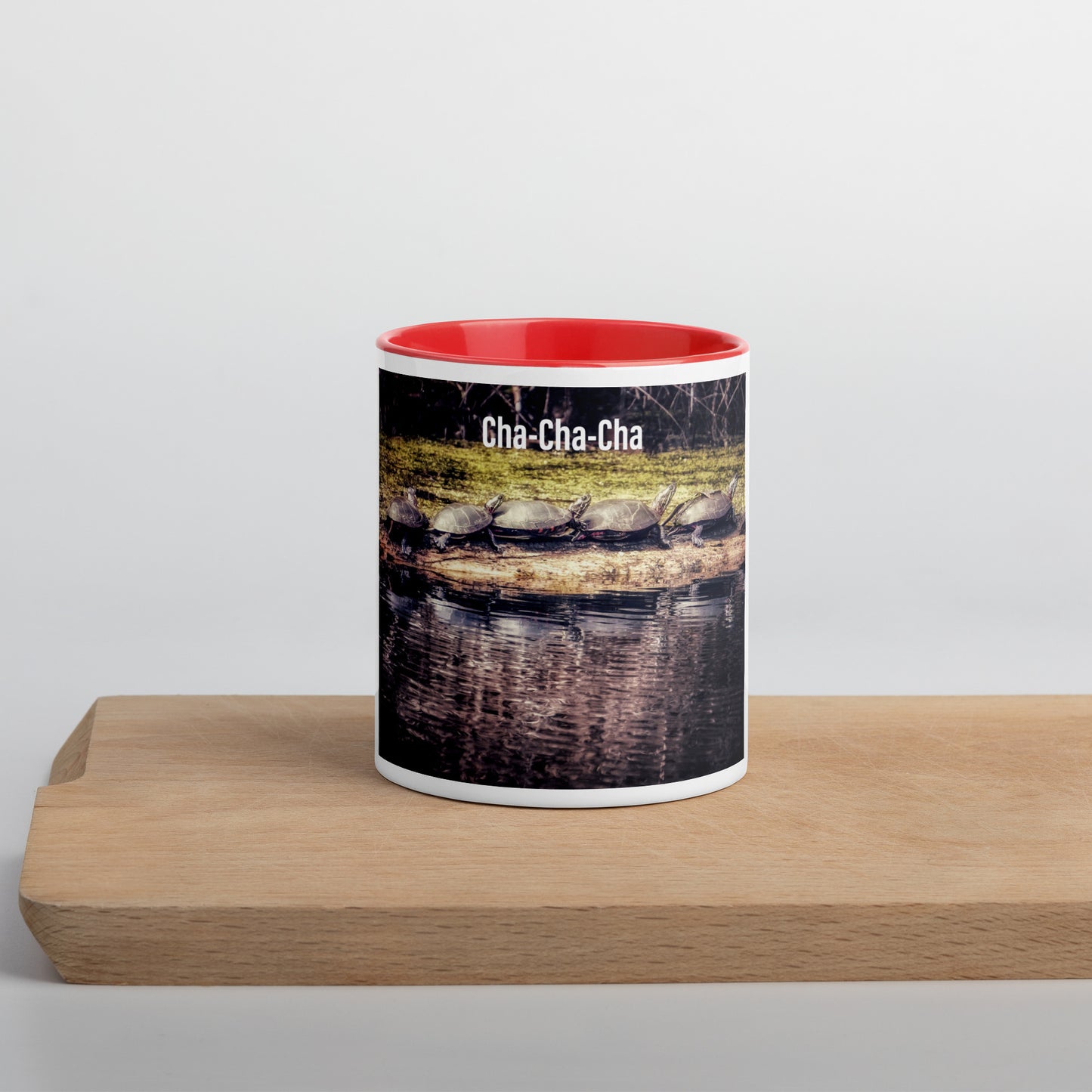 Funny 5 Turtle Cha-Cha-Cha Mug (with Color Inside)
