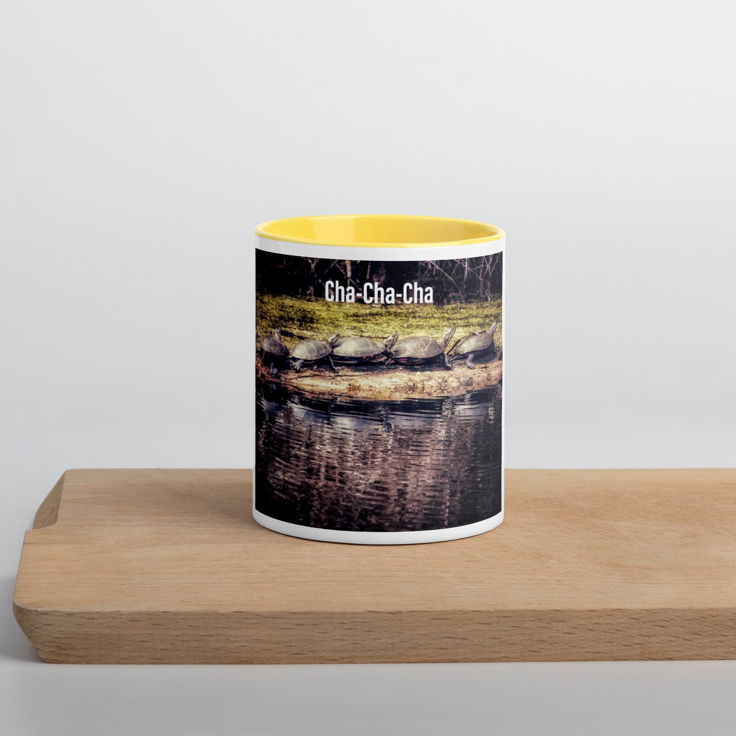 Funny 5 Turtle Cha-Cha-Cha Mug (with Color Inside)