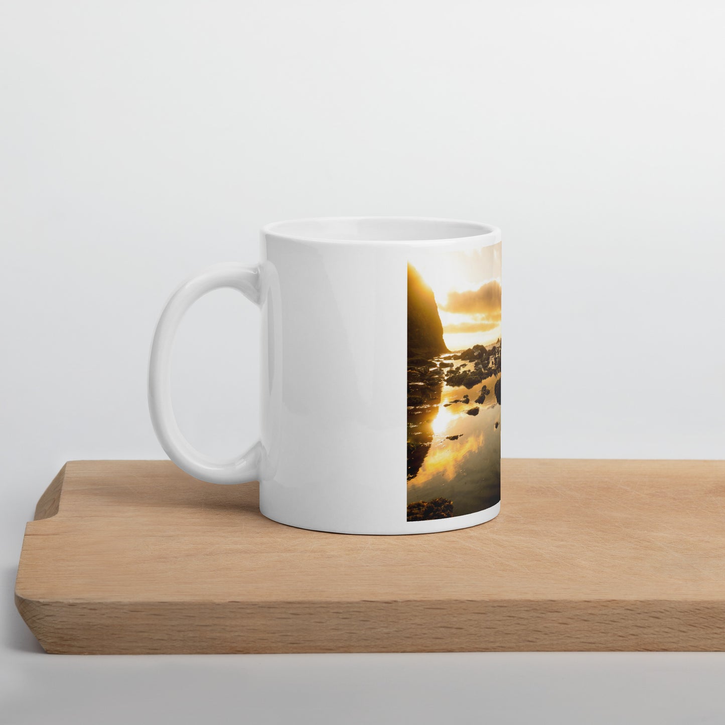 Ocean Sunset Glossy White Mug
