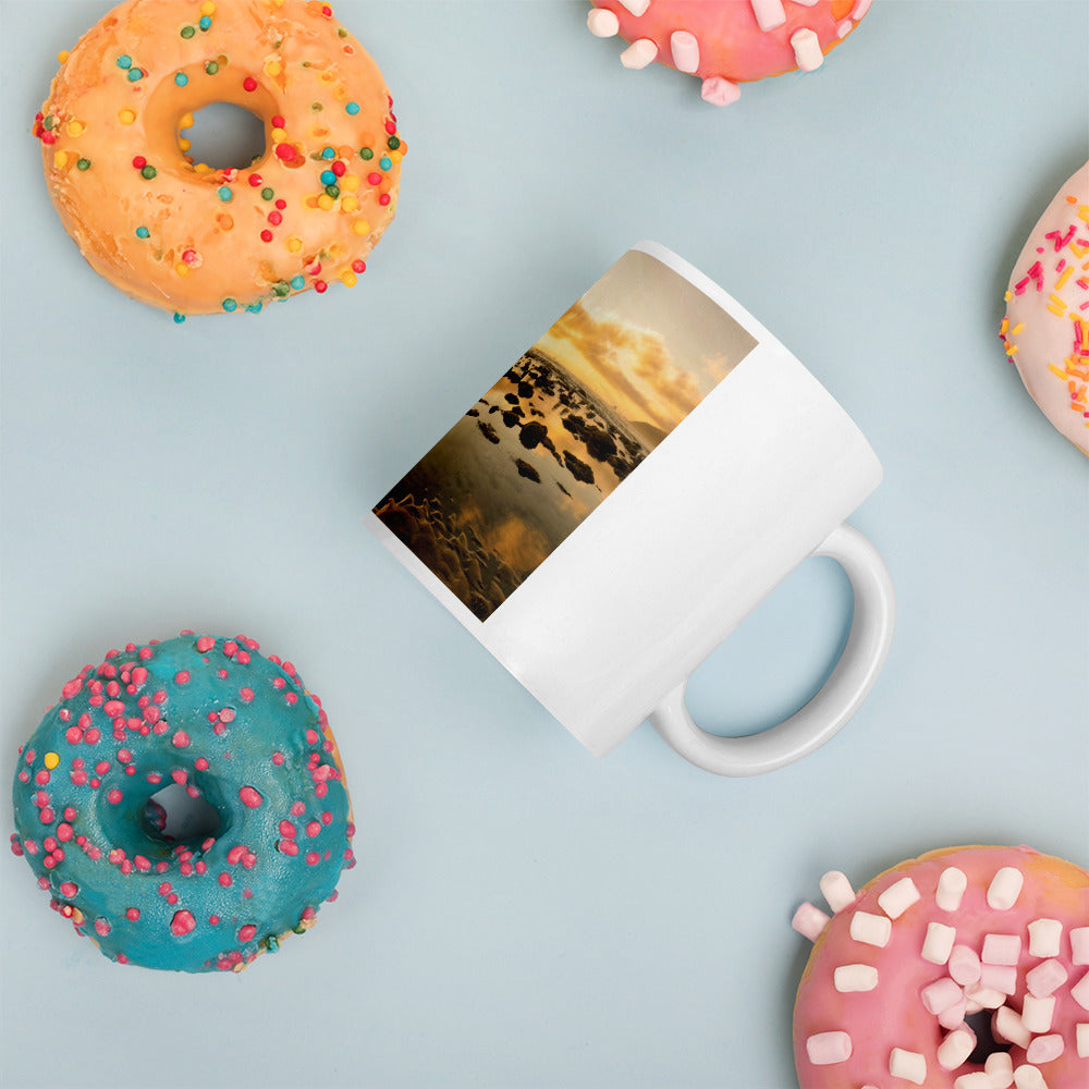 Ocean Sunset Glossy White Mug