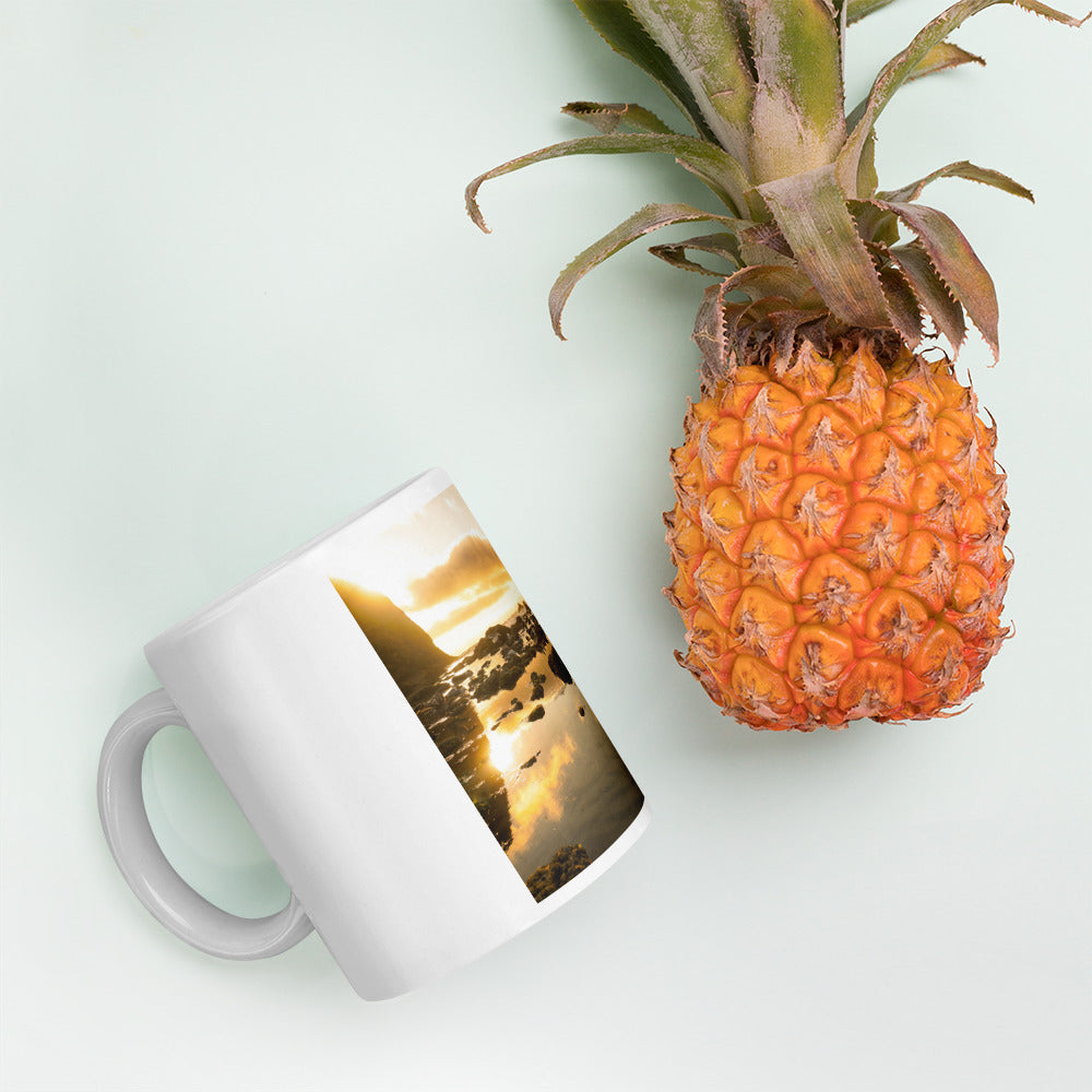 Ocean Sunset Glossy White Mug