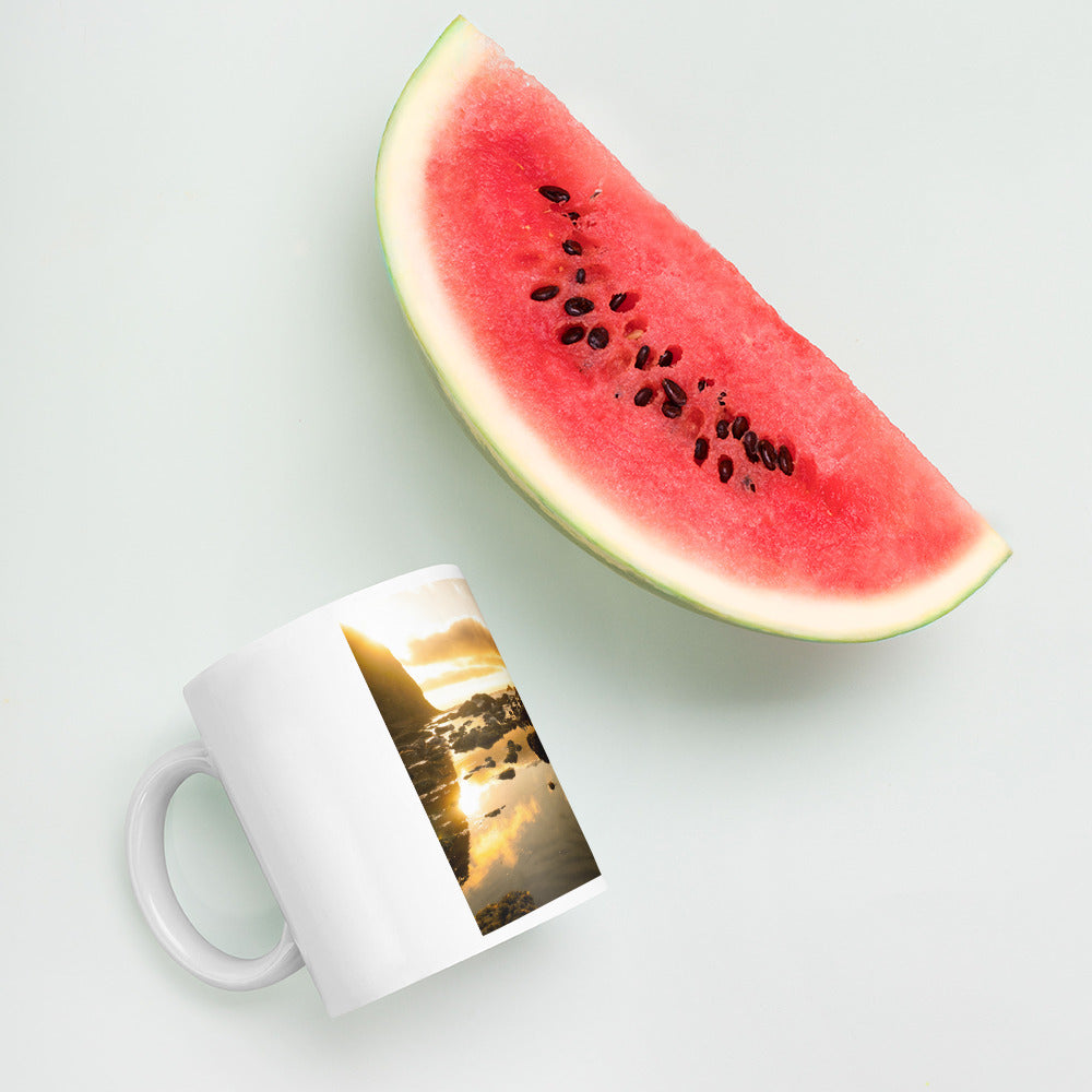 Ocean Sunset Glossy White Mug