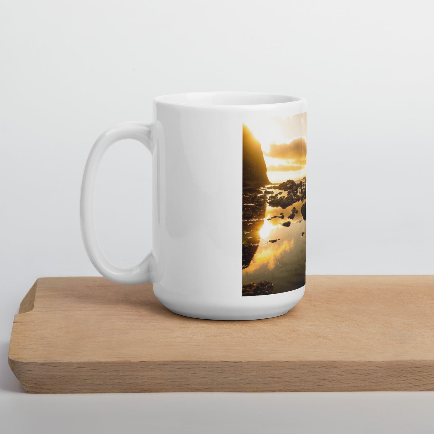 Ocean Sunset Glossy White Mug