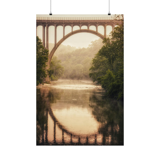 Route 82 Bridge Reflection Photo Print Poster Cuyahoga Valley National Park (Ohio)