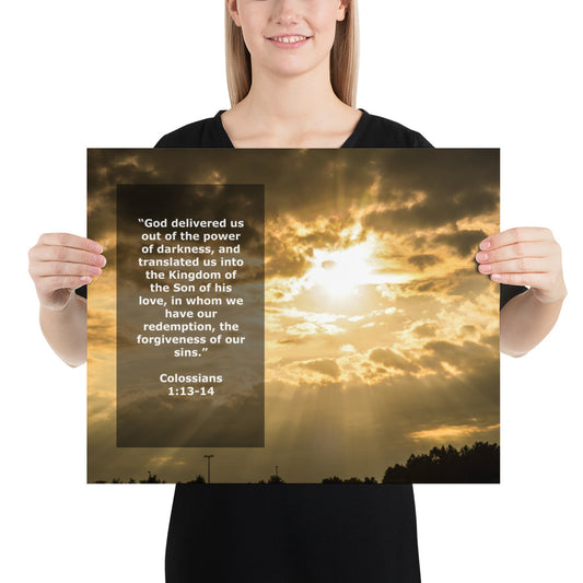 Bible Scripture Verse Photo Print Image - Colossians