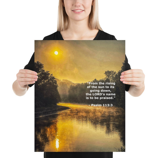 God Morning Photo Print Sun Bible Verse Psalm Wall Art Scripture Image