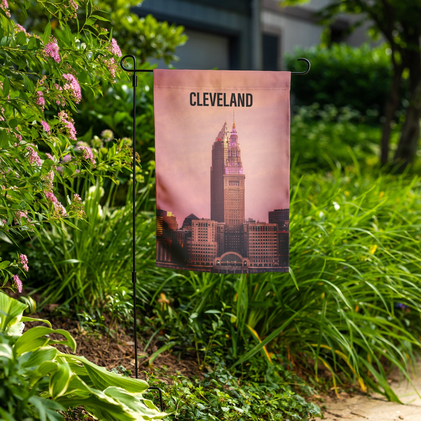 Downtown Cleveland Ohio Yard Flag
