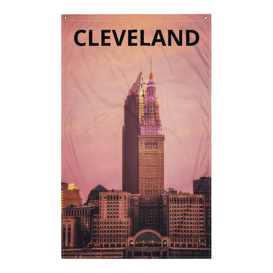 Cleveland Ohio Skyline Flag