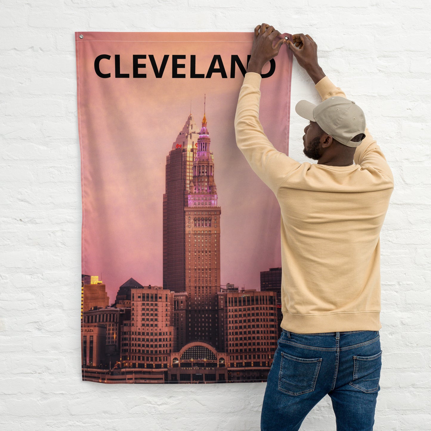 Cleveland Ohio Skyline Flag