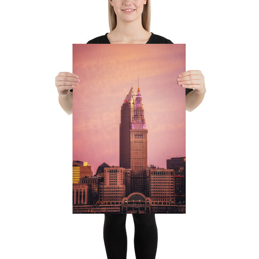 Picture Gift: Downtown Cleveland Sunset Print