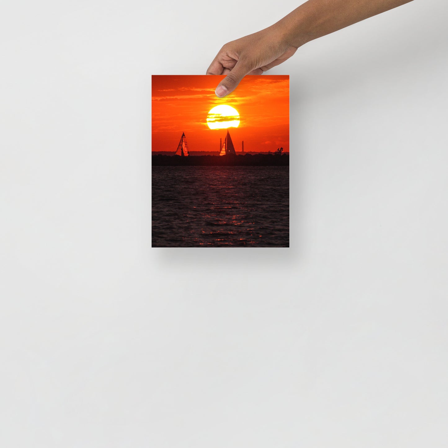 Cleveland Ohio Lake Erie Sunset Print