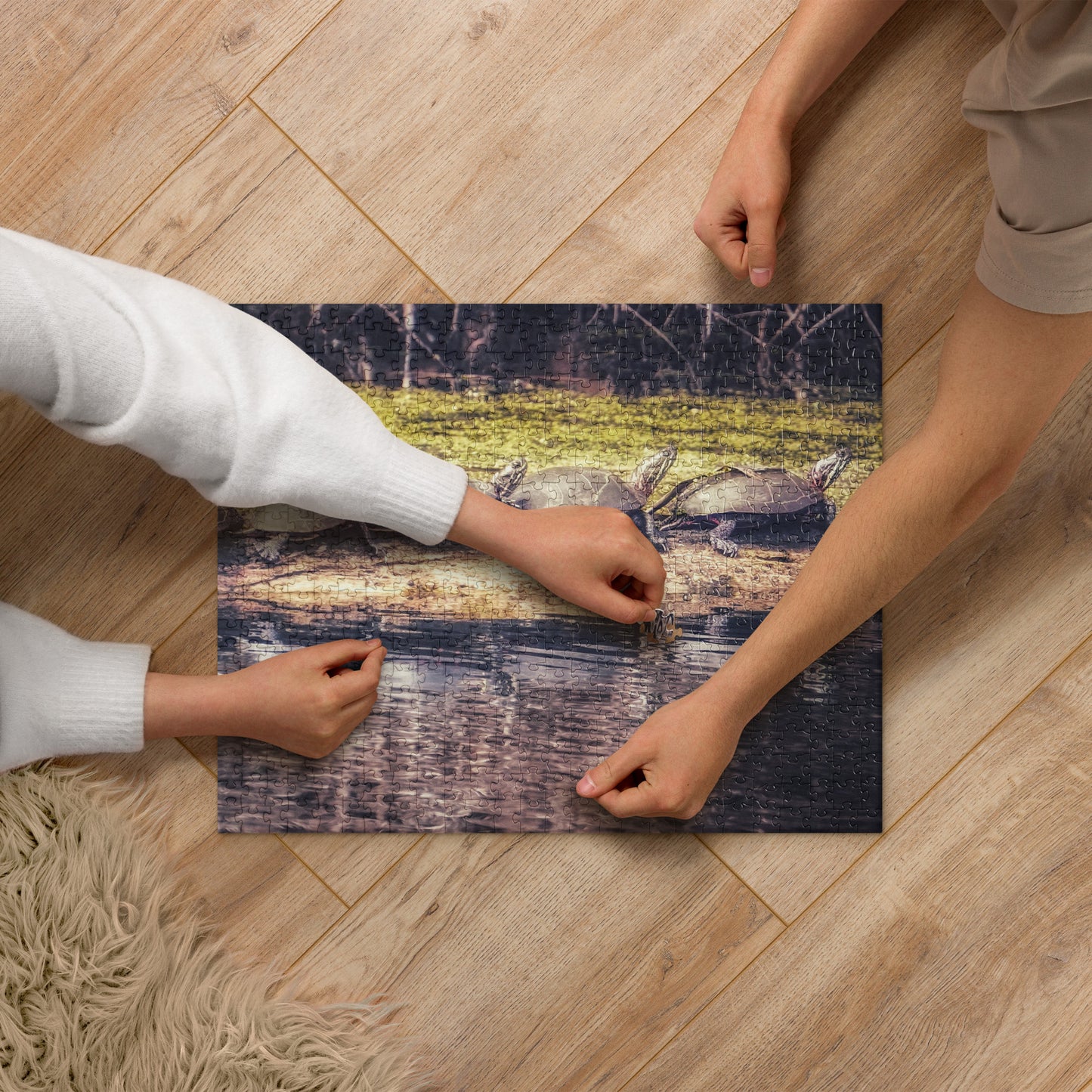 Jigsaw Puzzle Photo Gift Idea for Him or Her (Turtles Picture)