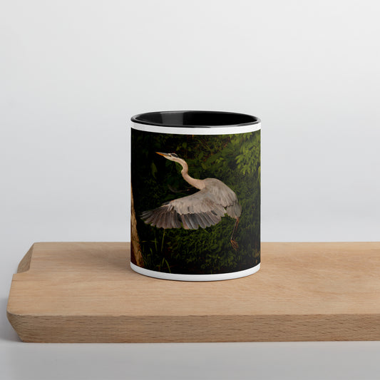Flying Heron Mug (with Color Inside)