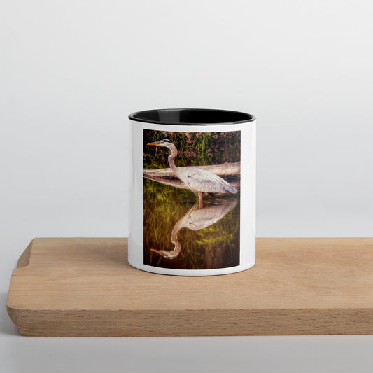 Heron Reflection Mug (with Color Inside)