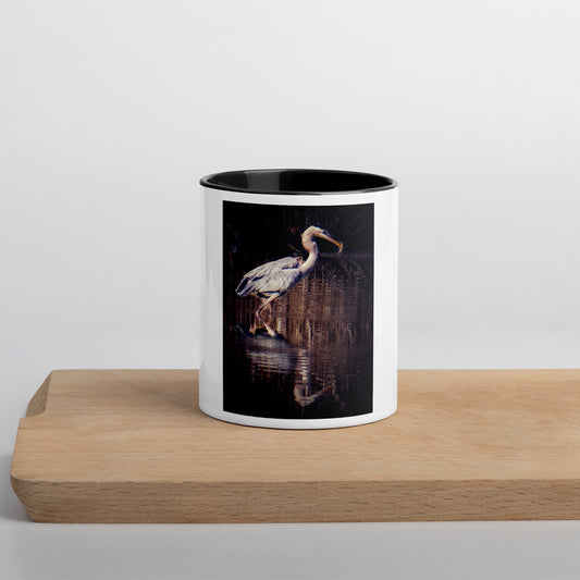 Heron Reflection Mug (with Color Inside)