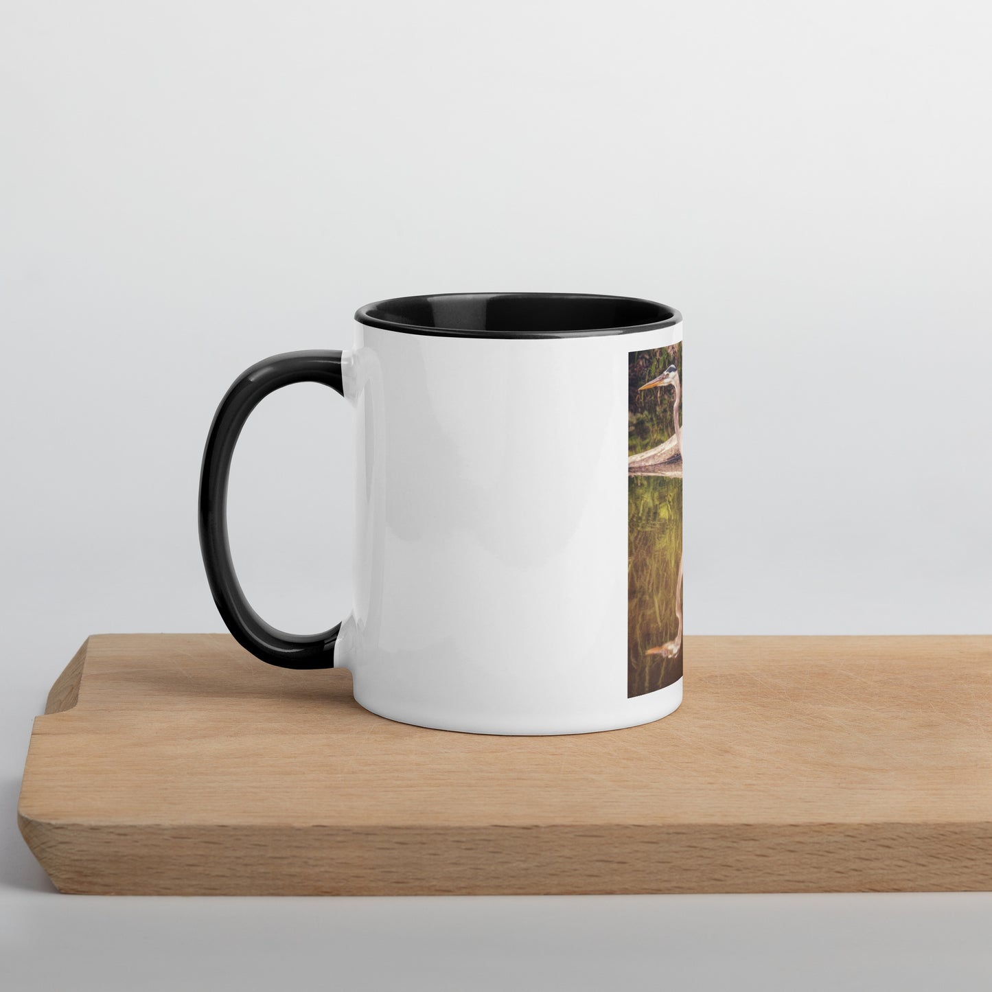 Heron Reflection Mug (with Color Inside)