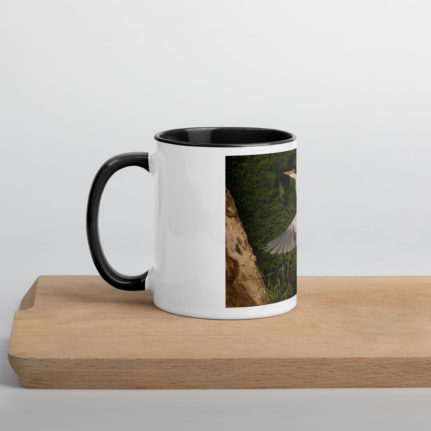 Flying Heron Mug (with Color Inside)
