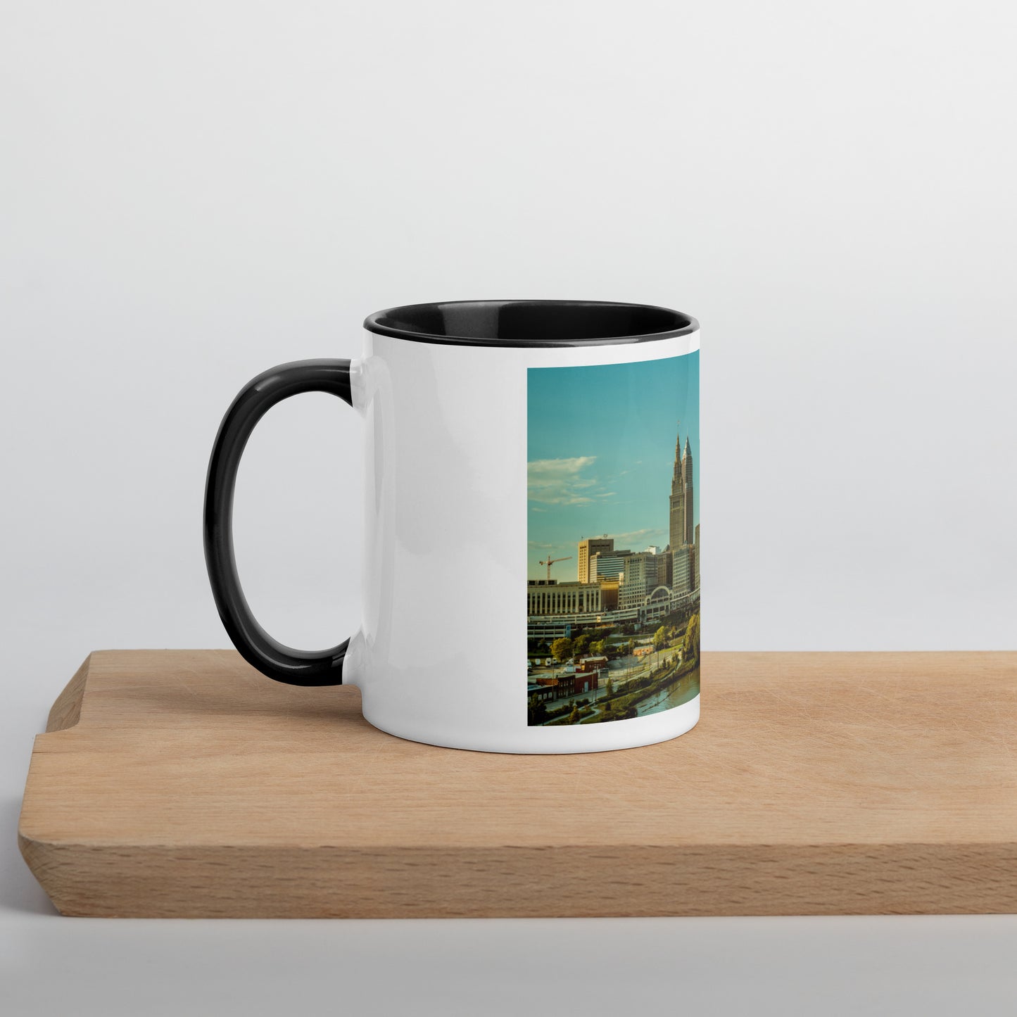 Cleveland Skyline Mug with Color Inside