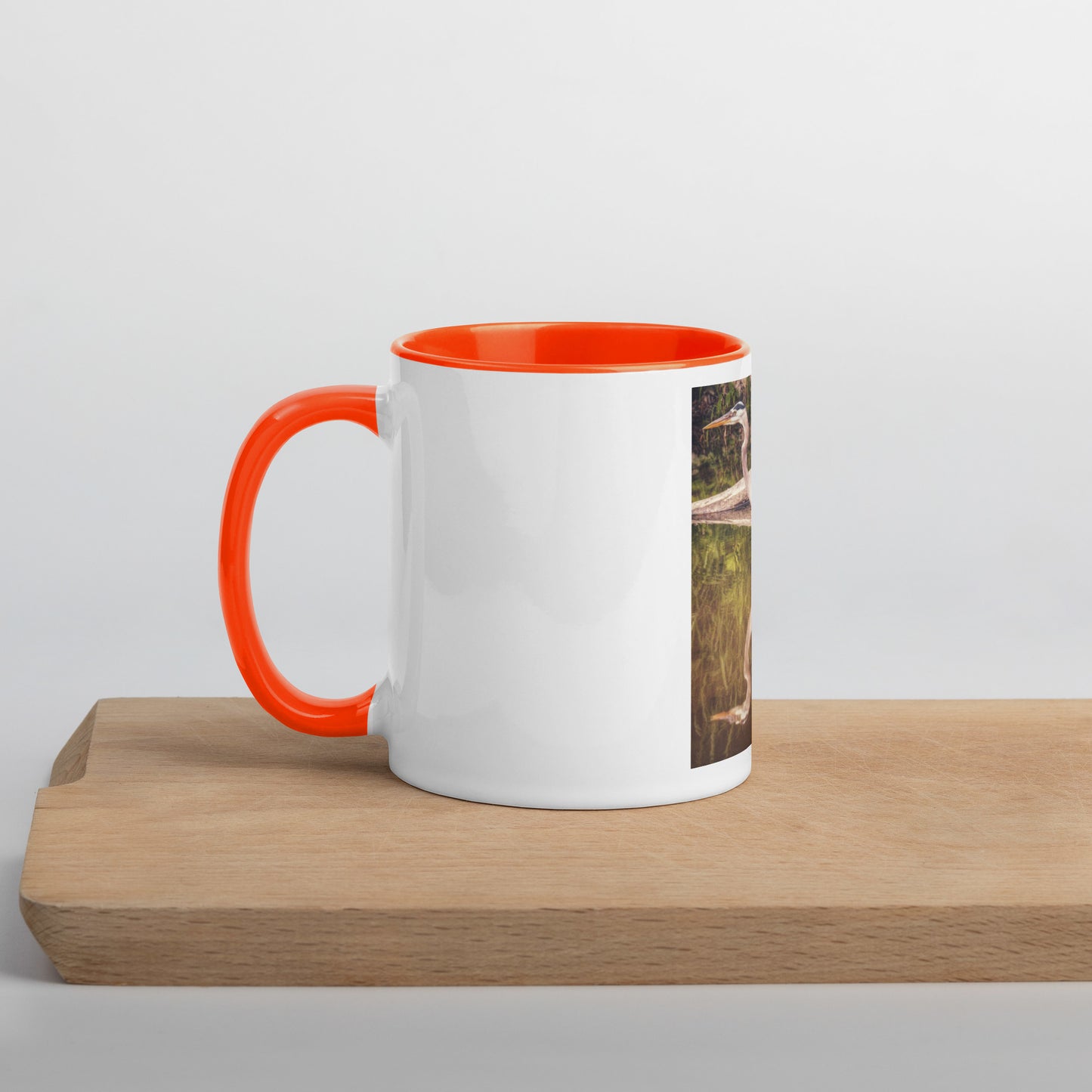 Heron Reflection Mug (with Color Inside)