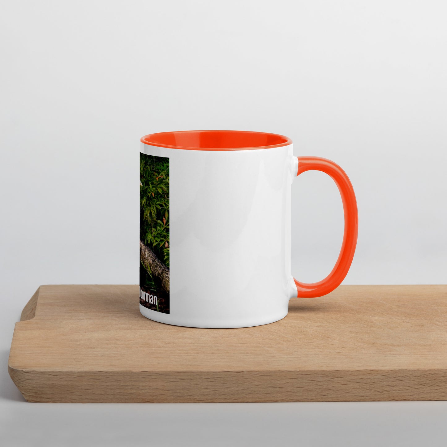 Funny Blue Heron Mug (with Color Inside)