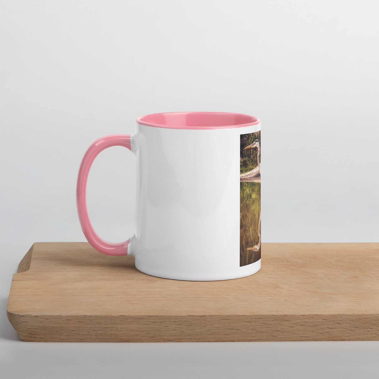 Heron Reflection Mug (with Color Inside)