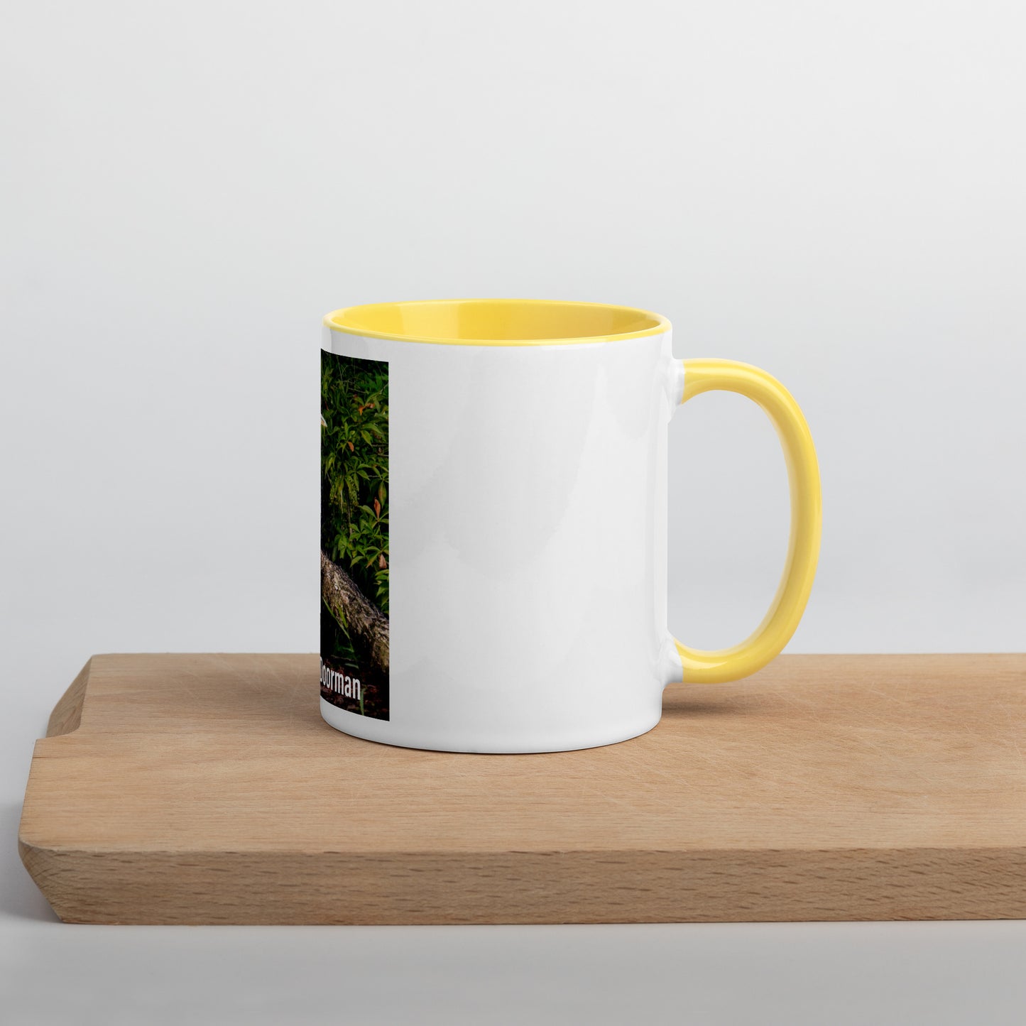 Funny Blue Heron Mug (with Color Inside)