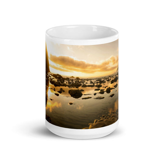 Ocean Sunset Glossy White Mug